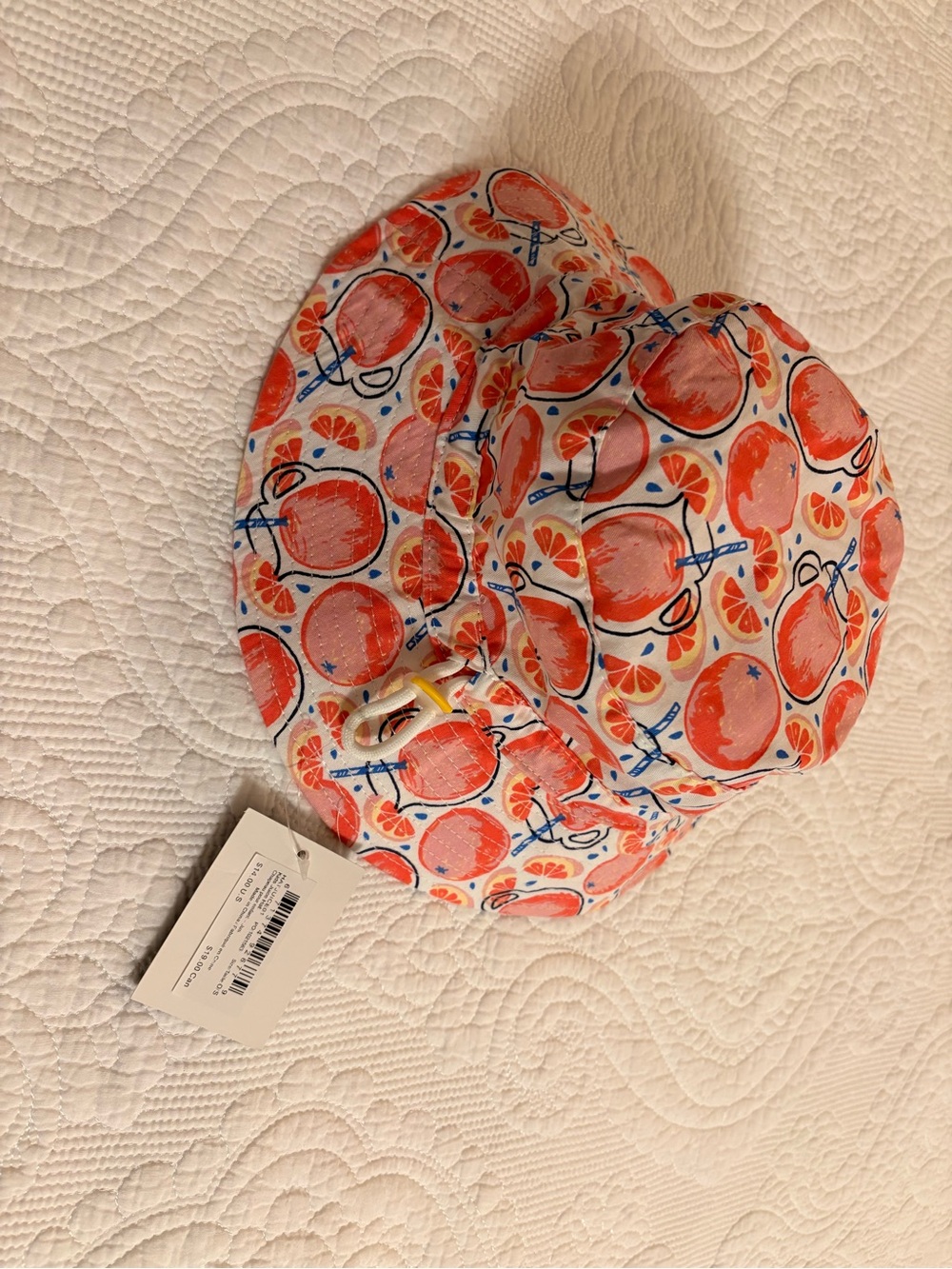 Hatley Kids Orange Citrus-Print Bucket Hat